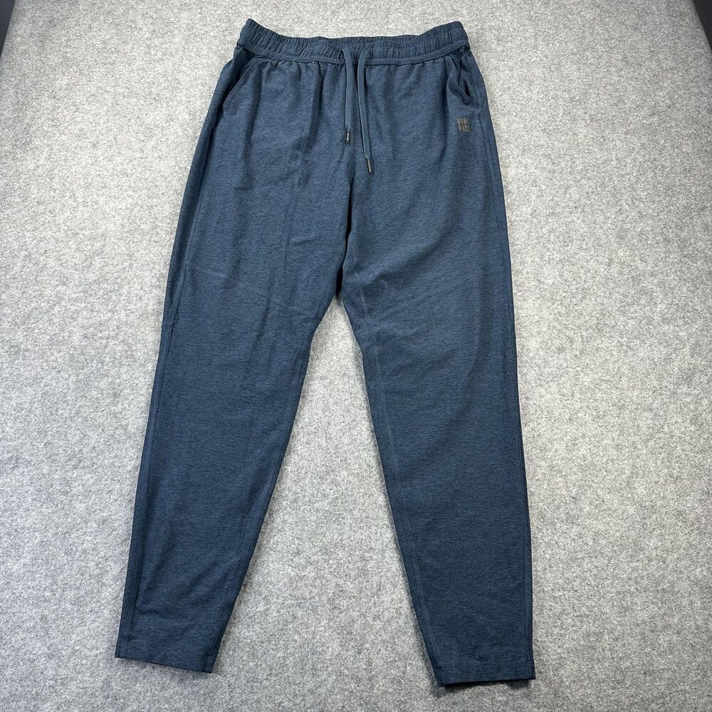 Alaskan Hardgear Pants Mens Medium Blue Joggers Stretch Zip Pocket Elastic Waist
